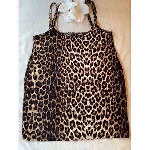 Shein Curve Leopard Print Sleeveless Top 1XL Fall Trend